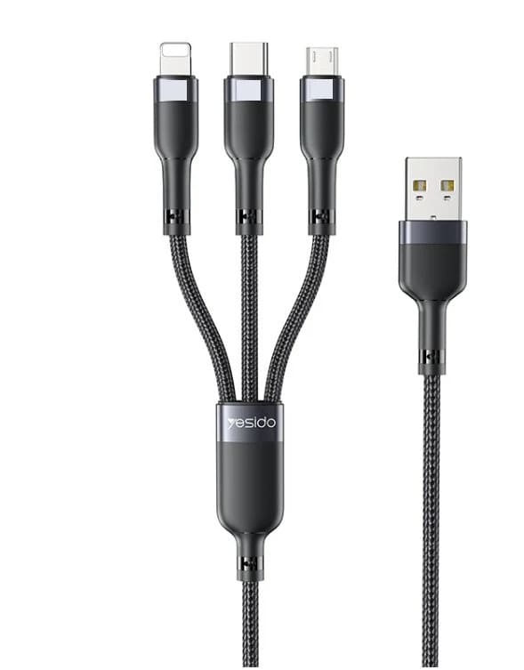 Data Cable For Mobile Or PC. 3 in one 1 data cable.