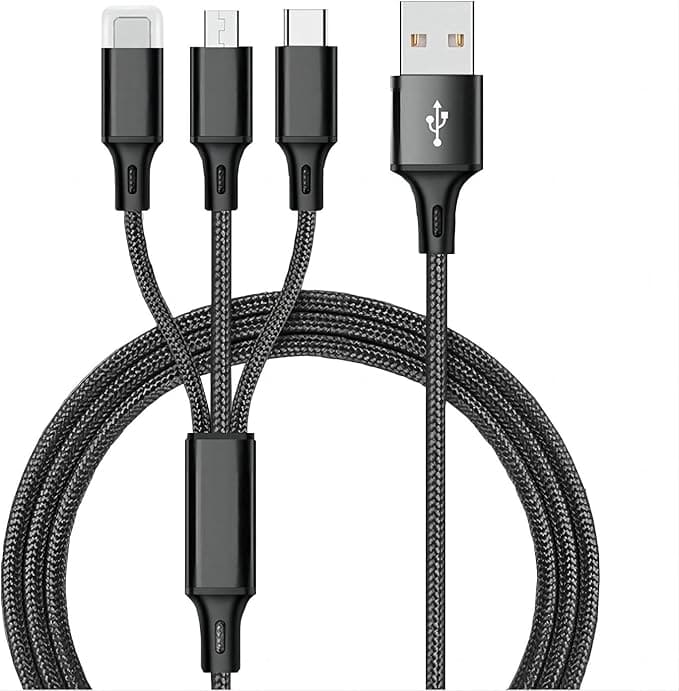 Data Cable For Mobile Or PC. 3 in one 1 data cable.
